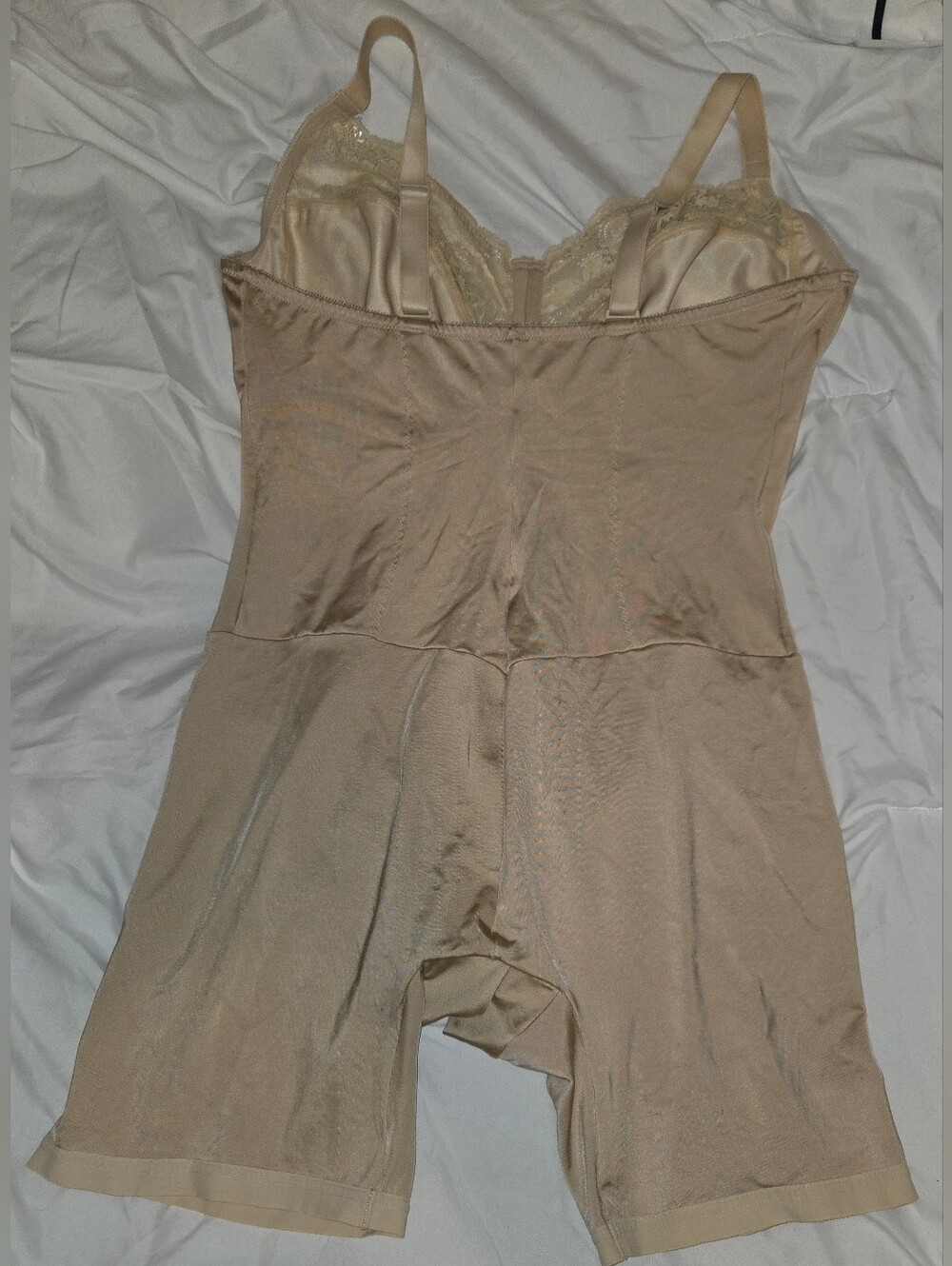 Maidenform Nude Lace-Top Full Body Shapewear Bodysuit Sz 42DD - Picture 6 of 8